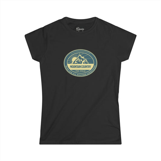 Women's Softstyle Tee "Mountain Country"