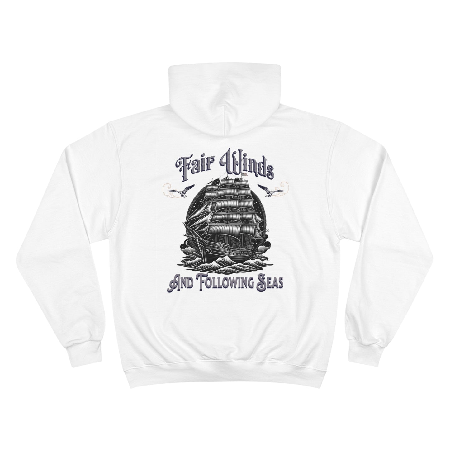 Naval Ship Fair Winds Premium Champion Hoodie Unisex